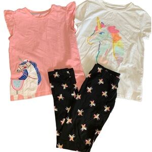 3 pc Unicorn Themed Kids Outfit Set